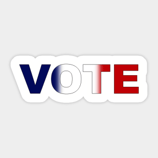 Vote Red White and Blue Soft Gradient Blend Sticker